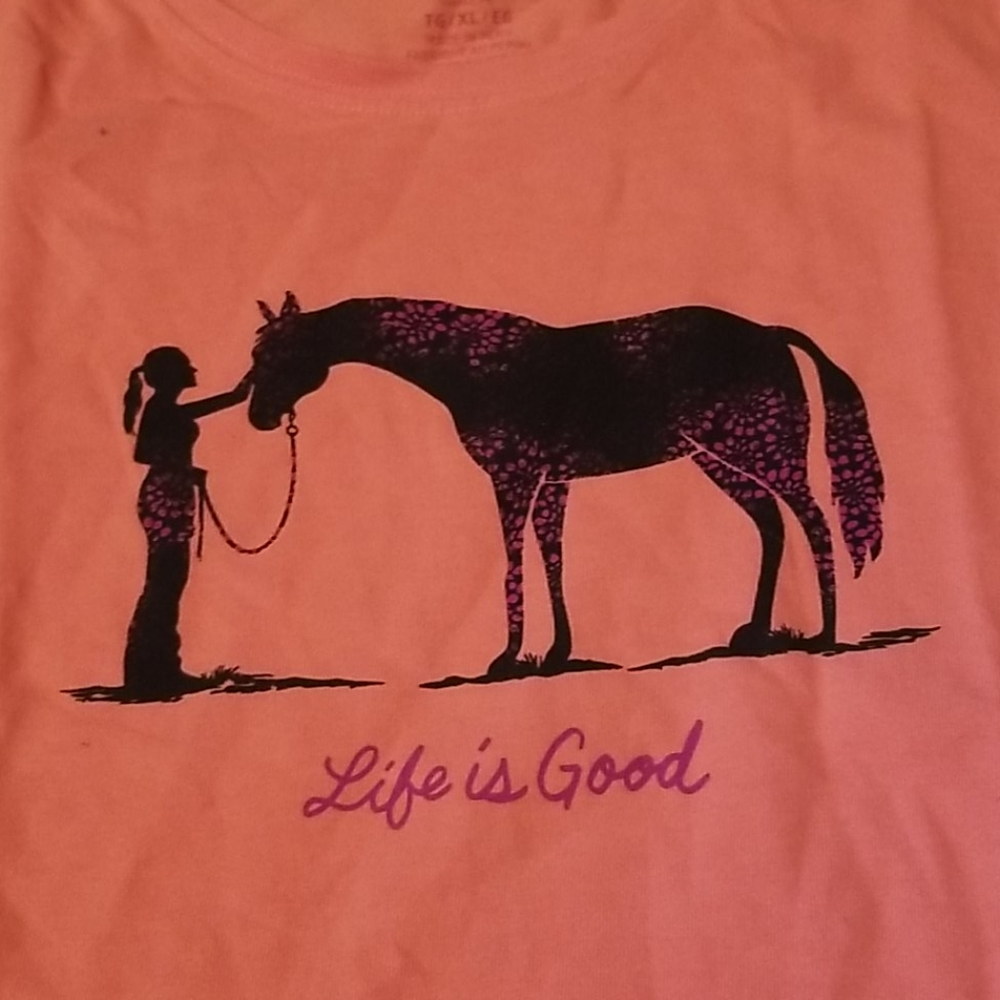 NWTs Life is Good Besties horse t shirt
